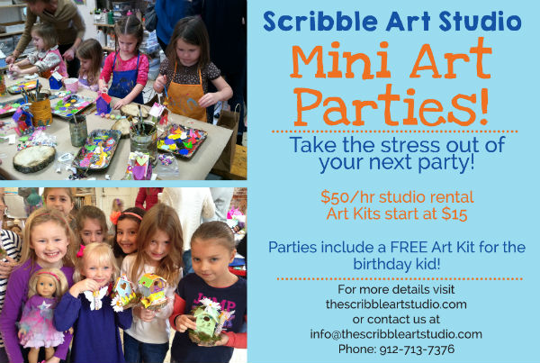 Mini Art Parties Children Birthday parties Savannah 