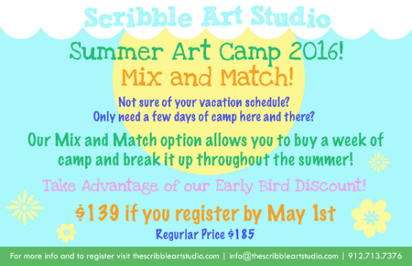 Summer Art Camp 2016 Scribble Art Studio 