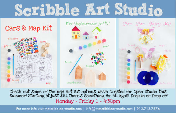 Open Studio Kid Drop-off Summer 2016 Scribble Art Studio Savannah 