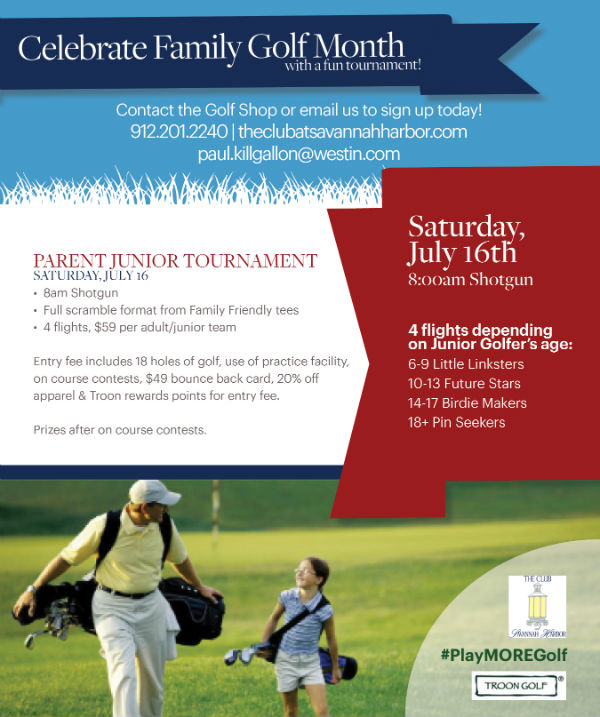 Junior Parent Golf Tournament Savannah July 2016