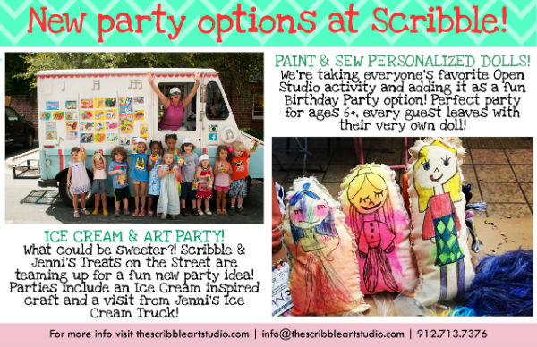 Children's Birthday Party Places Ideas Savannah Scribble Art Studio 