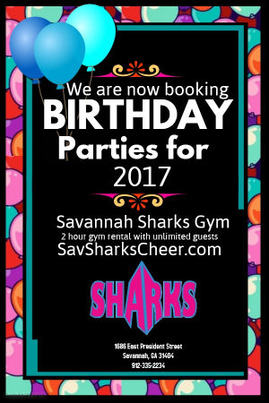 Savannah Children's Birthday Parties Savannah Sharks Gym 