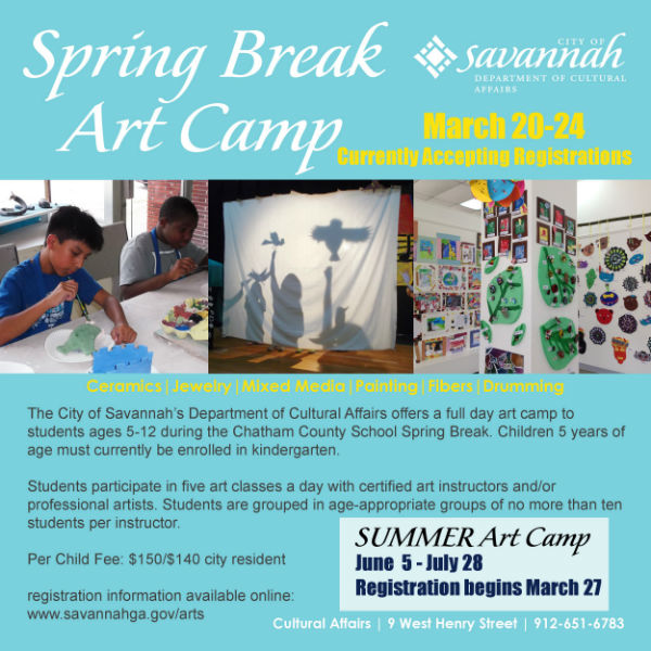 Spring Break Camps 2017 Savannah Art Camp 