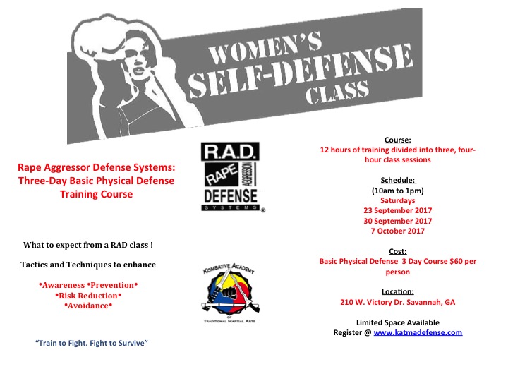 Self-defense classes in Savannah Karate Martial Arts Kombative 