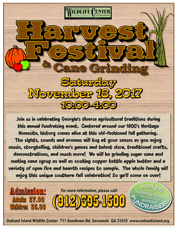 Oatland Island Wildlife Center Harvest Festival Cane Grinding Savannah 2017 