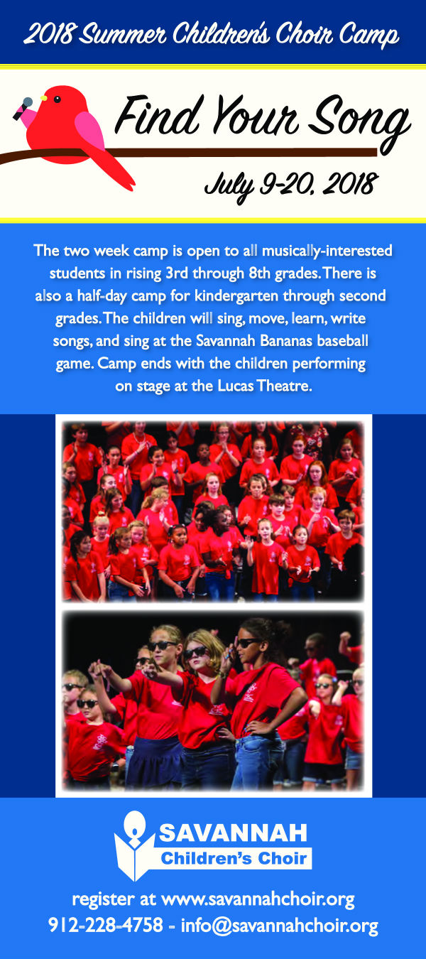 Savannah Children's Choir Summer Camp 2018 