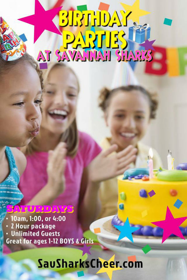 Savannah Children's Birthday Parties Savannah Sharks gym 