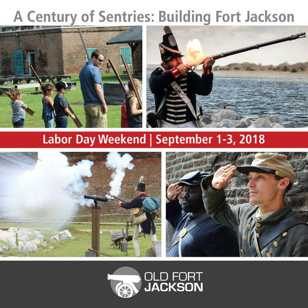 Savannah museums forts Old Fort Jackson Labor Day Weekend 2018 