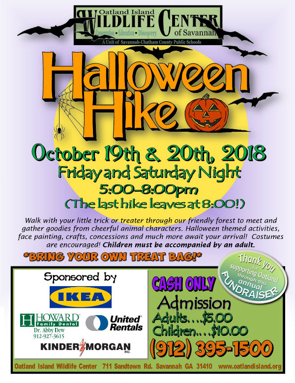 halloween hike 2018 Oatland Island Savannah 