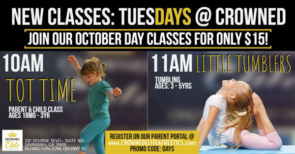Crowned Elite Athletics Special Day Tumbling kids Classes