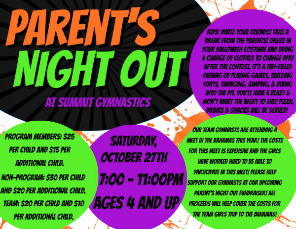 parents night out summit gymnastics 