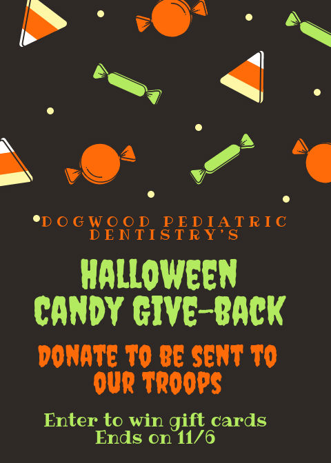 Halloween Candy Give Back Dogwood Pediatric Dentistry Savannah dentists 2018 