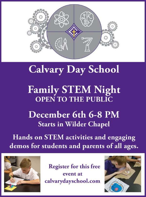 FREE STEM Night Calvary Day School Savannah 