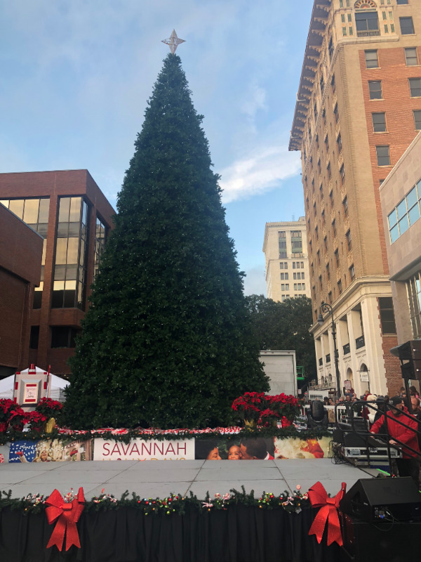 Caroling Savannah downtown Ellis square holidays christmas 