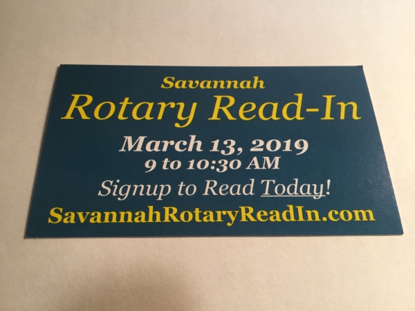 Savannah Rotary Read-In 2019 literacy schools 