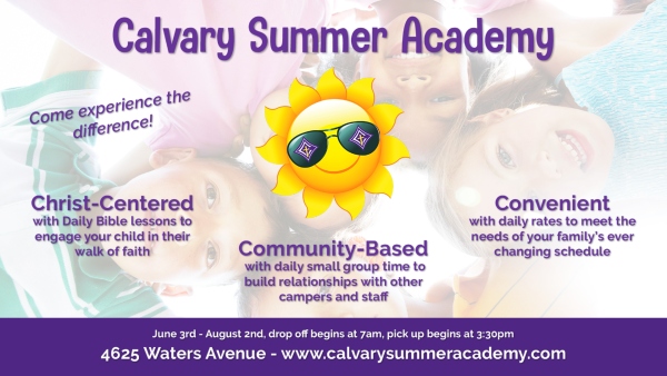 Calvary Summer Academy Savannah summer camps faith based 