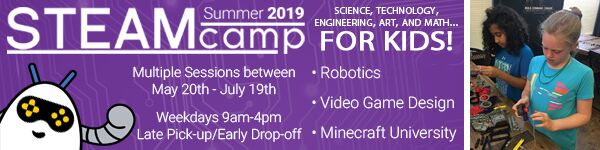 STEAM STEM Savannah Summer Camps Robotics Video Game Development Minecraft 