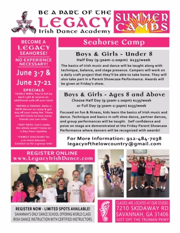 Irish Dance Savannah Summer Camps 2019 Chatham County Legacy