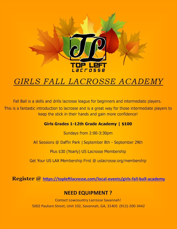 Savannah Girls Lacrosse Fall Ball 2019 