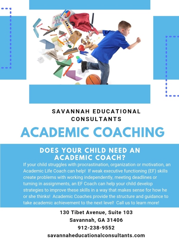 Academic Coaching Savannah educational consultants tutoring 