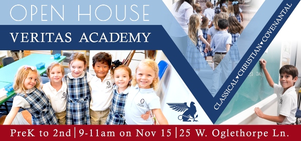 Veritas Academy Savannah schools open houses Fall 2019 Chatham County private 