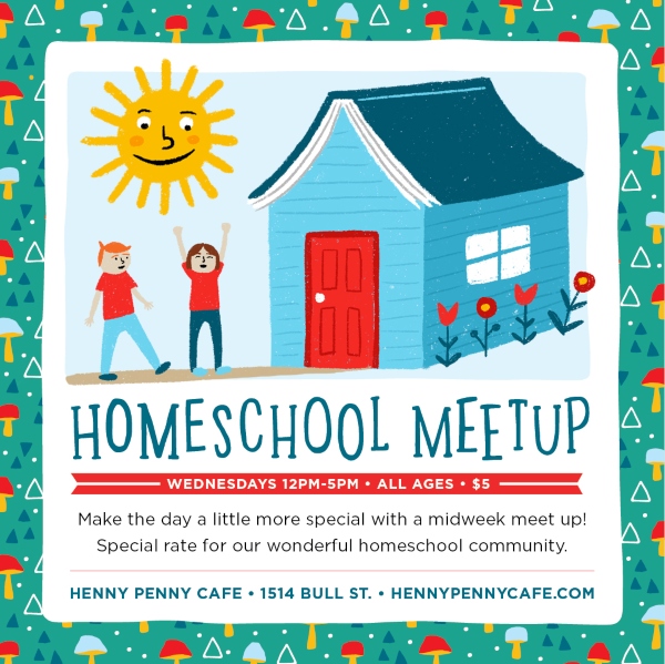 Homeschool Meetup Henny Penny Art Cafe Scribble Savannah homeschoolers 