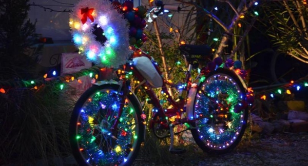 Tybee Tour de lights bike parade 2019 holidays christmas 