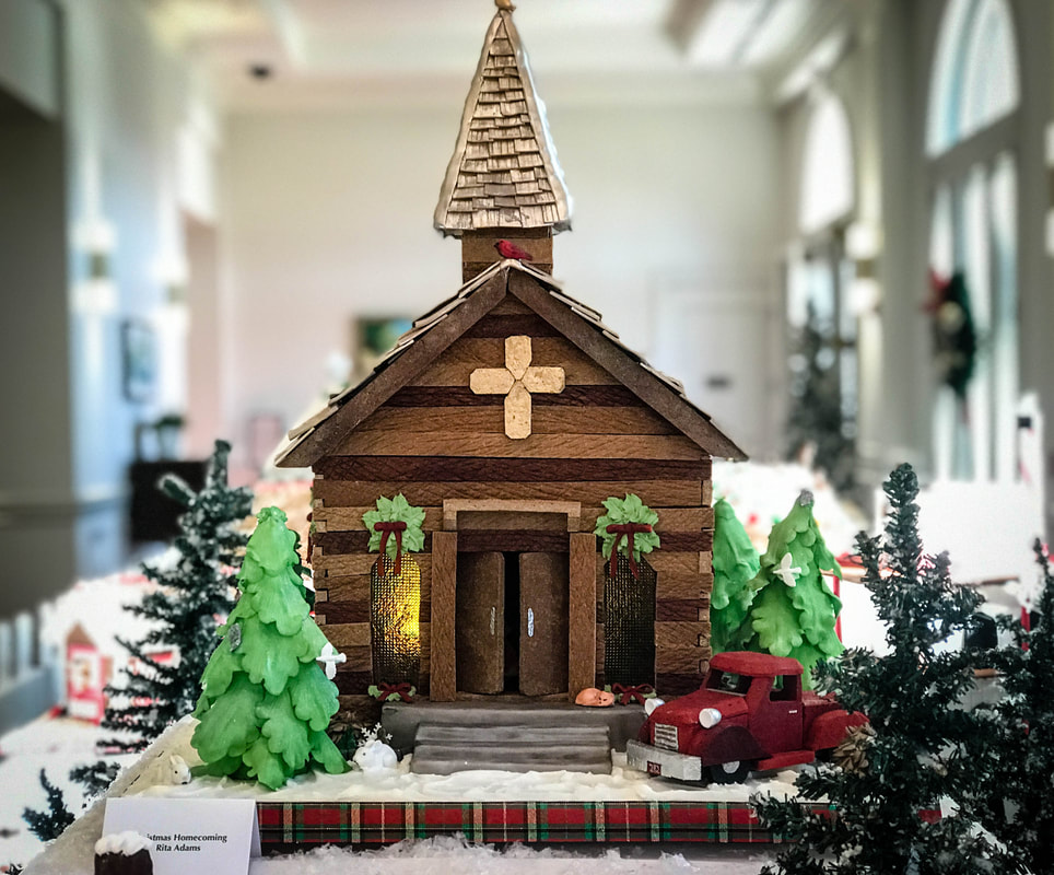 Gingerbread village display Savannah Westin Christmas Holidays 2019 