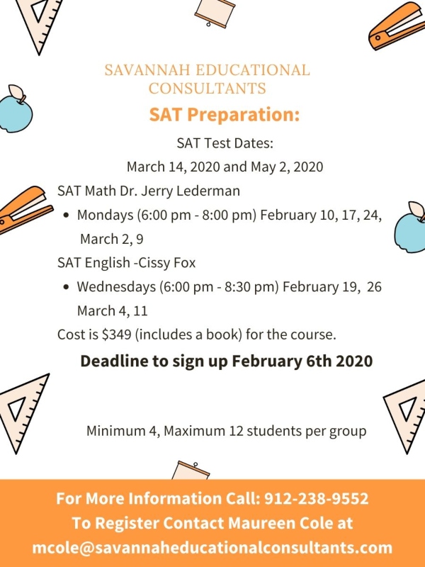 SAT preparation Savannah Education Consultants