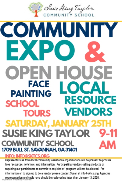 Susie King Taylor Charter School Savannah Open House 2020