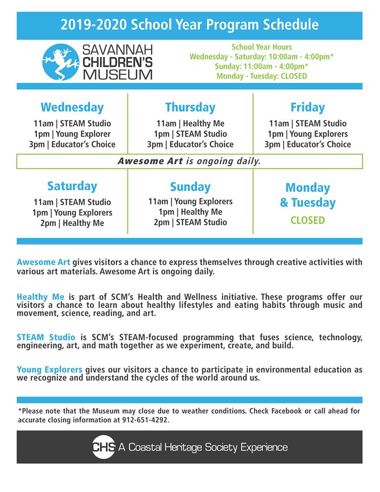 Savannah Children's Museum daily programming 