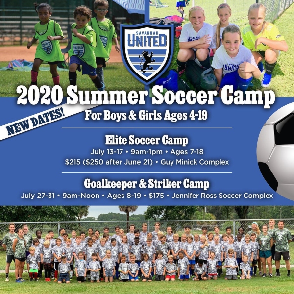 Savannah United July 2020 Soccer Camps 