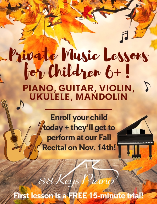 private music lessons Savannah Pooler youth children piano guitar violin mandolin 