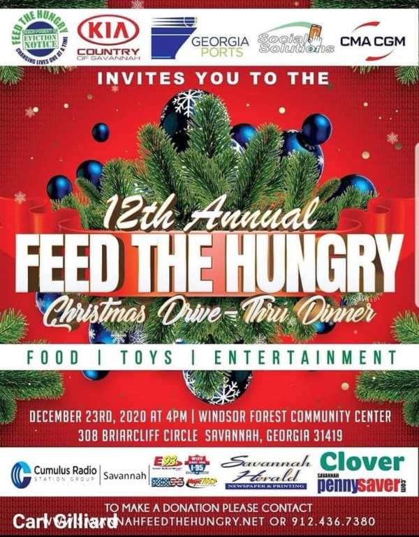 Feed the hungry Christmas Drive Savannah 2020