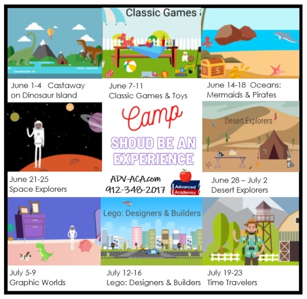 Summer Camps 2021 Advanced Academics Pooler 
