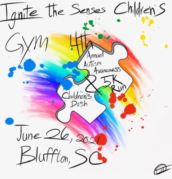 Ignite the Senses Children's Gym Autism Awareness Run Bluffton 2021 