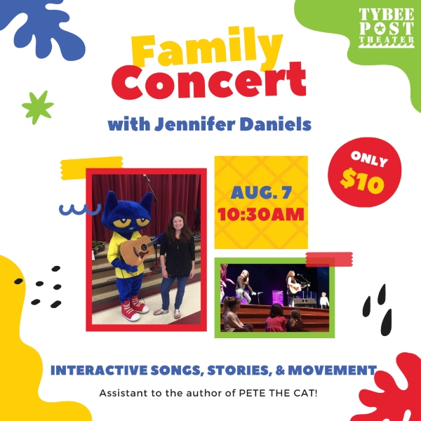 Family Concert Tybee Post Theater Jenn Daniels Pete the Cat 