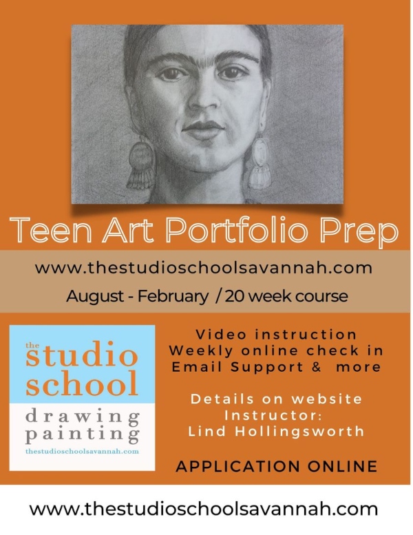 Teen Art Porfolio Prep Savannah studio school Chatham County SAA Savannah Arts Academy 