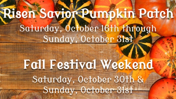 Risen Savior Pumpkin Patch Pooler 2021 Fall Festival 