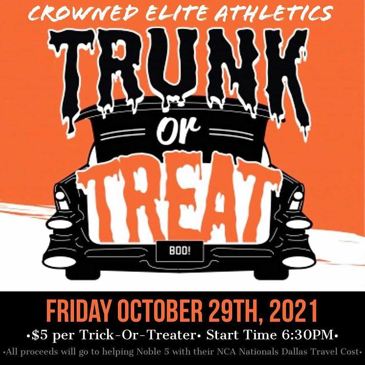 Trunk Treat Crowned Elite Athletics 2021 Halloween events 