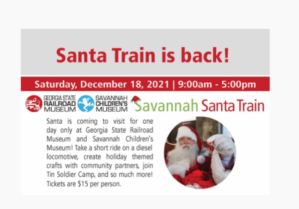 Santa Train Georgia State Railroad Museum Coastal Heritage Society 2021 