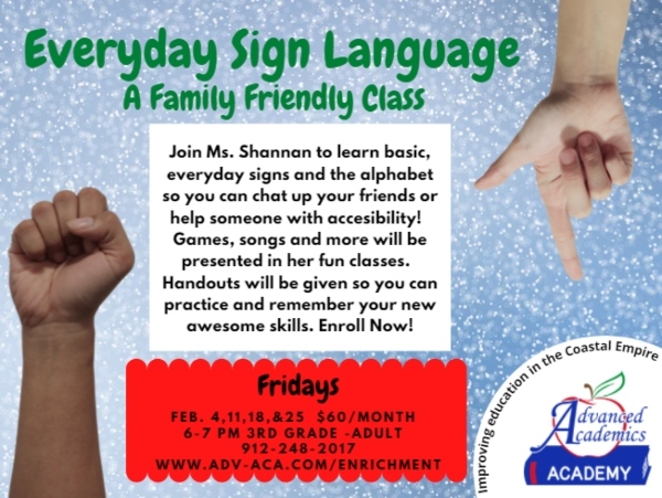 Sign Language Classes Advanced Academics Pooler 