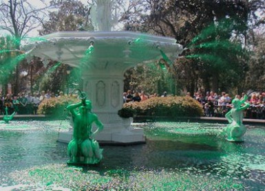 St. Patrick's Savannah 2022 greening fountain parades tybee hilton head 
