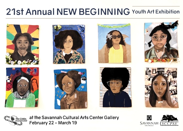 new beginning art show teen Savannah Cultural Arts Center portraits 