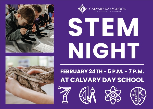 Calvary Day School open house STEM night 