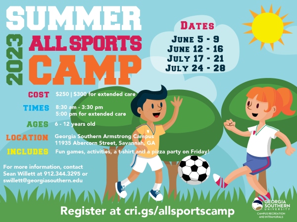 Sports Summer Camps Savannah basketball, soccer, kickball, flag football, tag, frisbee