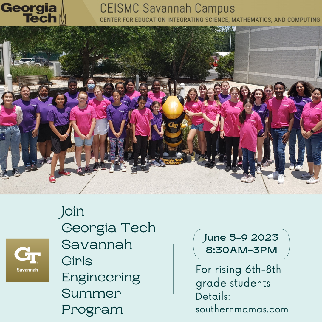 Savannah Summer Camps Engineering Georgia Tech 2023 STEM Girls Chatham County Pooler 